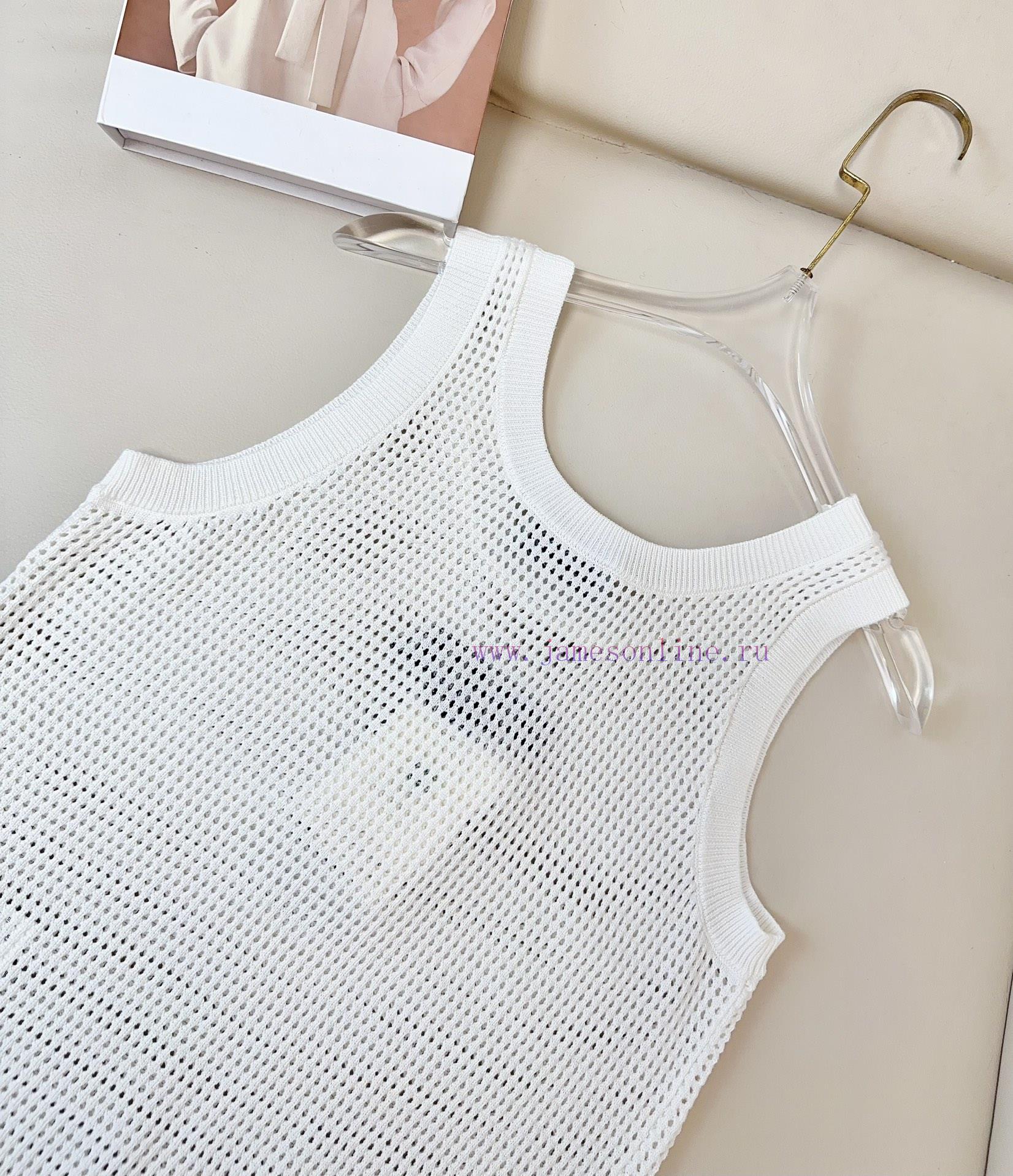 PRA * * New Logo Wool Hollow Vest Custom Woven Wool Hollow Fabric Texture Soft And Comfortable 2wl60ml6 - Image 7
