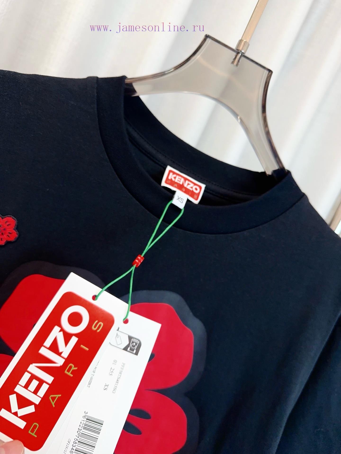KEN * * New Heavy Industry Haitang Flower Series Embroidered+Printed Logo T-shirt Customized Pu urmed9jj - Image 9