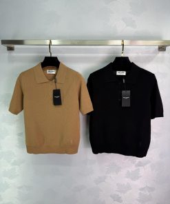 25 Summer YSL High Quality 11 Customization ️ Comfortable Silk And Hemp Polo Collar Embroidered 7w2xhaf4