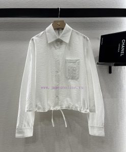 Loewe2025 New Product LaunchDrawstring Cape Long Sleeved ShirtCustomized YB Twill Pleated All C 5z2xr693