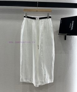 Chanel 2025 New Product LaunchLinen Wide Leg Cropped PantsCustomized YB Imported Linen Material 7f51i3ri