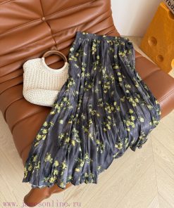 Vacation Style Half Skirt 25ss Small Floral Design Pleated Half Skirt Easy To Match For Daily W nci95kst