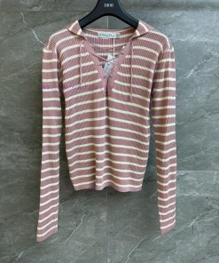 The New Autumn Collection Has Been LaunchedDior Striped Lace Knitted Shirt 2025 Early Autumn Co iazawncu