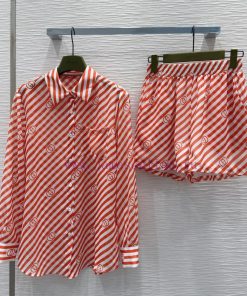 Gucci2025SS New Shirt Set With Micro Perspective And Subtle Fashion Perfect For Small Details E 3vx80h01