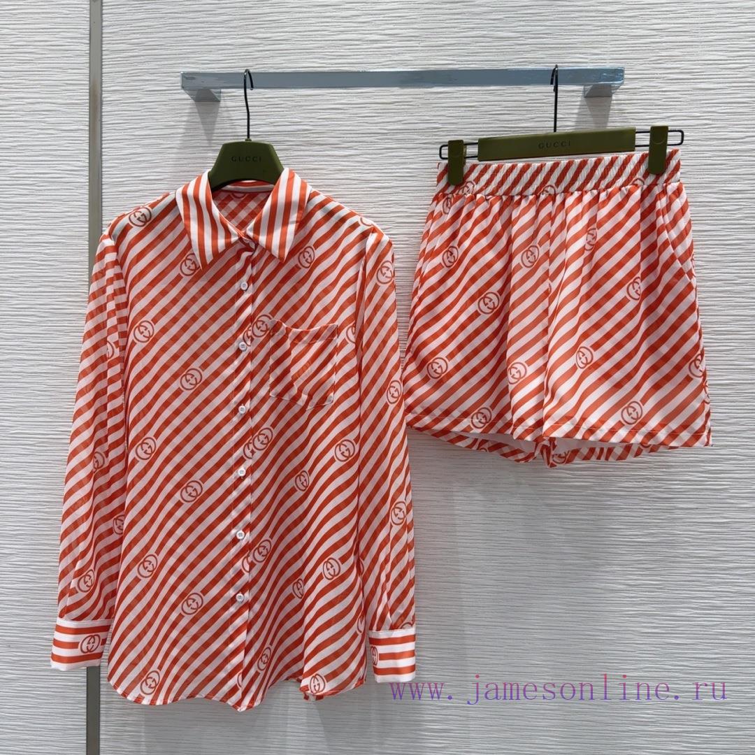 Gucci2025SS New Shirt Set With Micro Perspective And Subtle Fashion Perfect For Small Details E ud29sg7x - Image 2