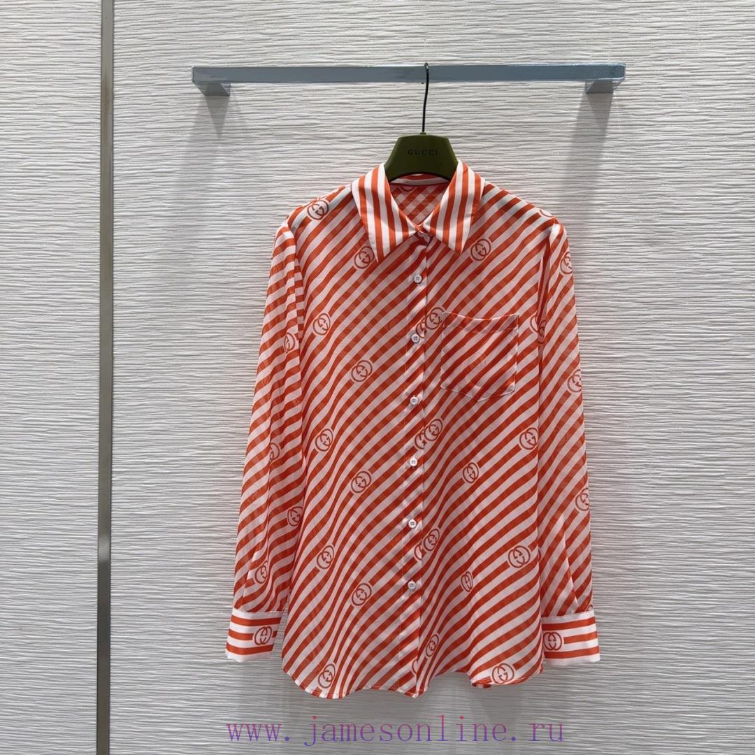 Gucci2025SS New Shirt Set With Micro Perspective And Subtle Fashion Perfect For Small Details E ud29sg7x - Image 3