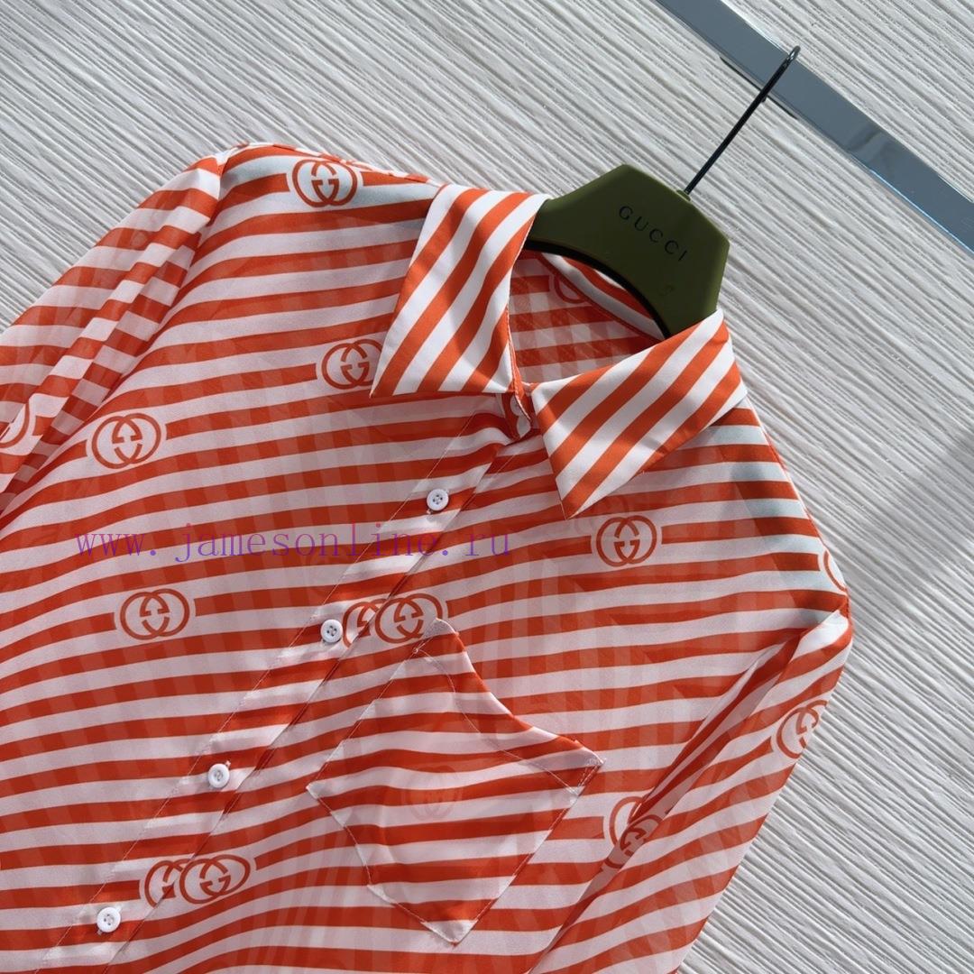 Gucci2025SS New Shirt Set With Micro Perspective And Subtle Fashion Perfect For Small Details E ud29sg7x - Image 4