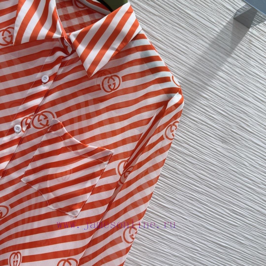Gucci2025SS New Shirt Set With Micro Perspective And Subtle Fashion Perfect For Small Details E ud29sg7x - Image 5