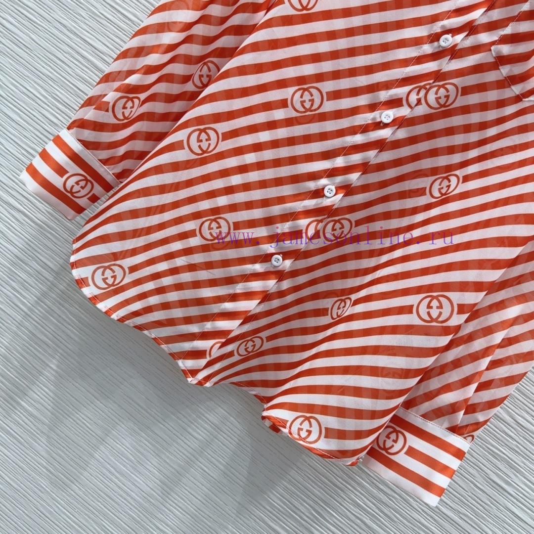 Gucci2025SS New Shirt Set With Micro Perspective And Subtle Fashion Perfect For Small Details E ud29sg7x - Image 6