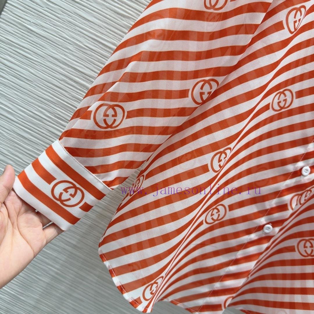 Gucci2025SS New Shirt Set With Micro Perspective And Subtle Fashion Perfect For Small Details E ud29sg7x - Image 7