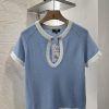 Chanel 2025 New Product LaunchDigging Edging Contrasting Knitted Short SleevesCustomized YB Cas 34nrcfsp