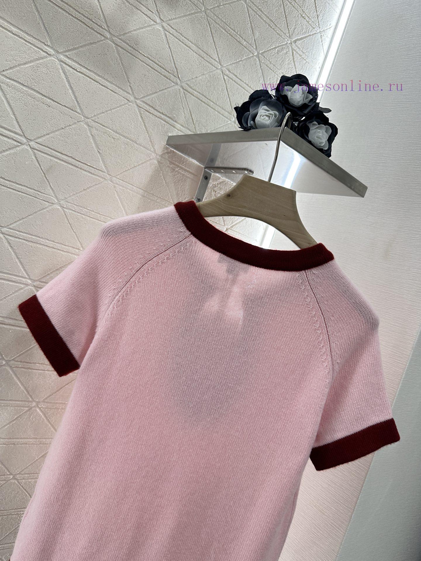 Chanel 2025 New Product LaunchDigging Edging Contrasting Knitted Short SleevesCustomized YB Cas kfk5h74i - Image 5