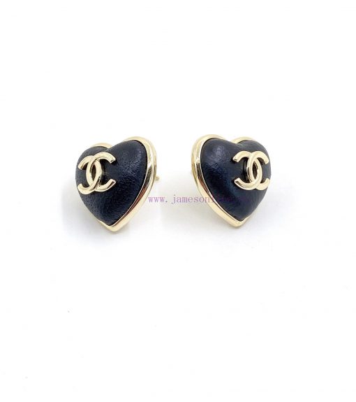 CH * Nel Black Heart ️ Ear Studs Consistent ZP Brass MaterialUpdate Time: November 18 2023 By S kygnhpoj - Image 6