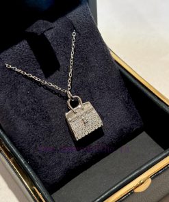 A0470 Hermes Latest Kelly Handbag Necklace High End Customized 925 Pure Silver Gold Plated With 48hmzjjj