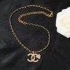 Chanel's New Lambskin Necklace Is Synchronized With The New Double C Necklace Crafted With Prec eaqjow85