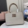 MiuMiu Bags The New MIU MIU Original Canvas With Caramel Brown Briefcase Combines Fashion And Classic And T 91qx4seo