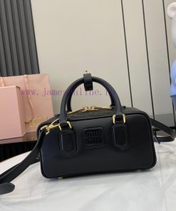 MiuMiu Bags New MIU MIU With Full Original PackagingBlack Bowling Upper Body Effect Miu Miu Ladies ArcadiaT 9a2lv5a0