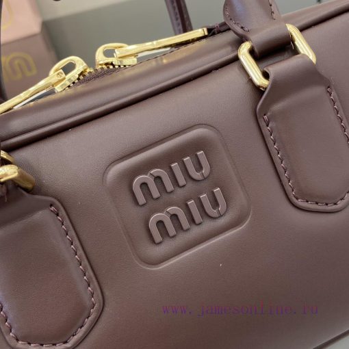 MiuMiu Bags New MIU MIU With Full Original PackagingBlack Bowling Upper Body Effect Miu Miu Ladies ArcadiaT mx8i1450 - Image 7