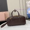 MiuMiu Bags New Miumiu Miu Arcadie Cowhide Medium (27cm) Bowling Handbag/Crossbody Bag - Cognac Leather Wit offhl5ry