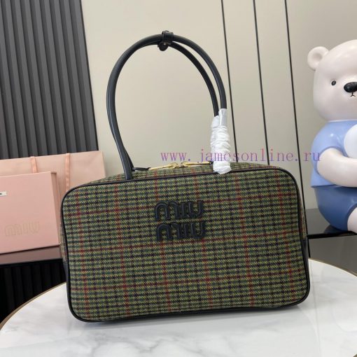 MiuMiu Bags The New MIU MIU Original Wool Qianniao Style Briefcase Combines Fashion And Classic And The Nex rizmk3dw