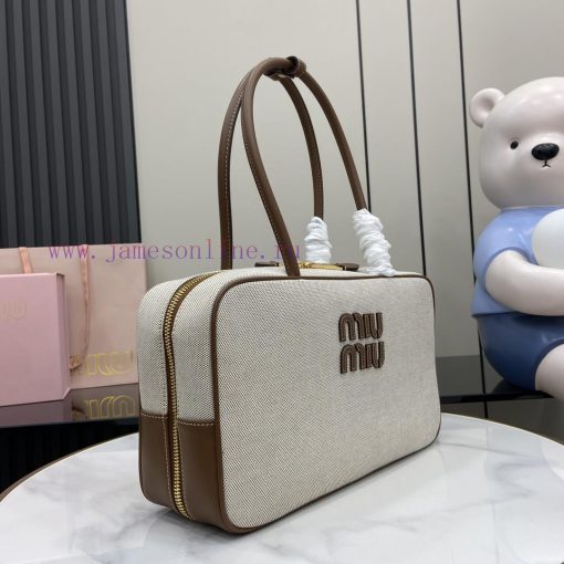 MiuMiu Bags The New MIU MIU Original Canvas With Caramel Brown Briefcase Combines Fashion And Classic And T 01gyblzn - Image 3