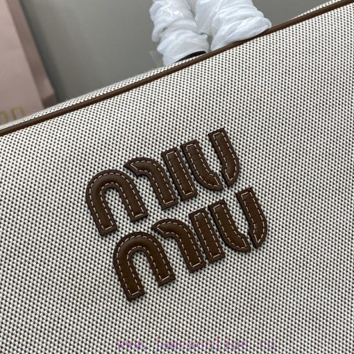 MiuMiu Bags The New MIU MIU Original Canvas With Caramel Brown Briefcase Combines Fashion And Classic And T 01gyblzn - Image 6