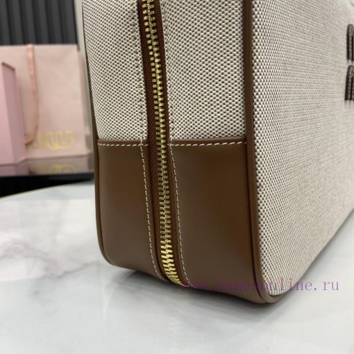 MiuMiu Bags The New MIU MIU Original Canvas With Caramel Brown Briefcase Combines Fashion And Classic And T 01gyblzn - Image 7