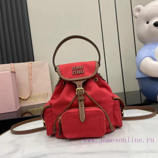 MiuMiu Bags The Perfect Combination Of The New Product Canvas And Imported Calf Leather In The Original Fac a6lw9xfc