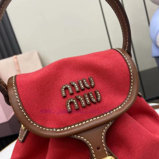 MiuMiu Bags The Perfect Combination Of The New Product Canvas And Imported Calf Leather In The Original Fac a6lw9xfc - Image 6