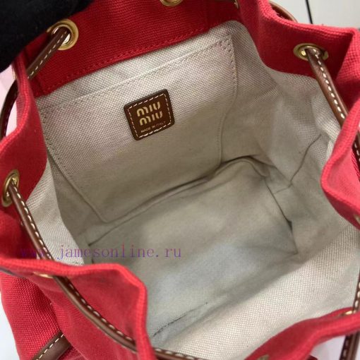 MiuMiu Bags The Perfect Combination Of The New Product Canvas And Imported Calf Leather In The Original Fac a6lw9xfc - Image 9