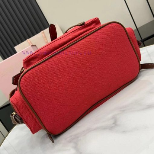 MiuMiu Bags The Perfect Combination Of The New Product Canvas And Imported Calf Leather In The Original Fac 7w750apm - Image 5