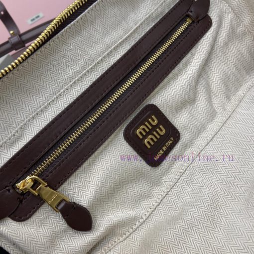 MiuMiu Bags Equipped With A Complete Set Of Original Packaging M's New Product Splicing Bowling Ball Is Han enres0rm - Image 10