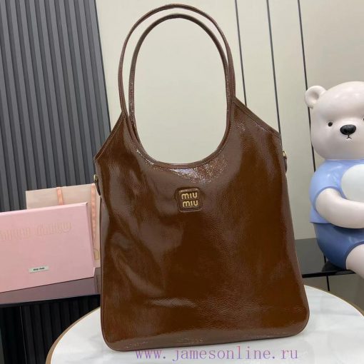 MiuMiu Bags New IVY Naplak Oil Wax Painted Leather Carrier Bag With Full Original Packaging - BrownThis Cla lhusj2a8 - Image 2