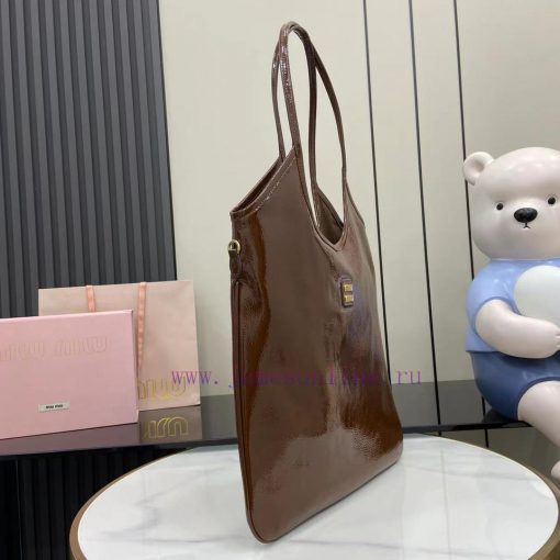 MiuMiu Bags New IVY Naplak Oil Wax Painted Leather Carrier Bag With Full Original Packaging - BrownThis Cla lhusj2a8 - Image 3