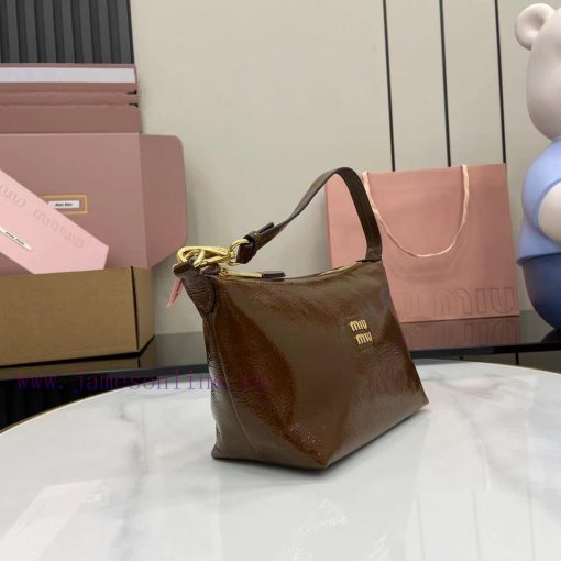 MiuMiu Bags The New Oil Wax Patent Leather Lunch Box Bag Comes With A Unique Ice Cracking Texture The Iconi f4xi4ddt - Image 3
