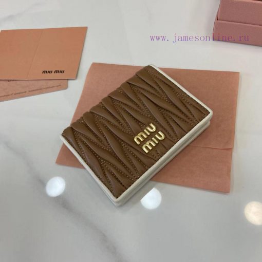 MiuMiu Bags Equipped With A Complete Set Of Original Packaging The New Pocket Wallet Is Made Of Imported To w22zsaau - Image 13