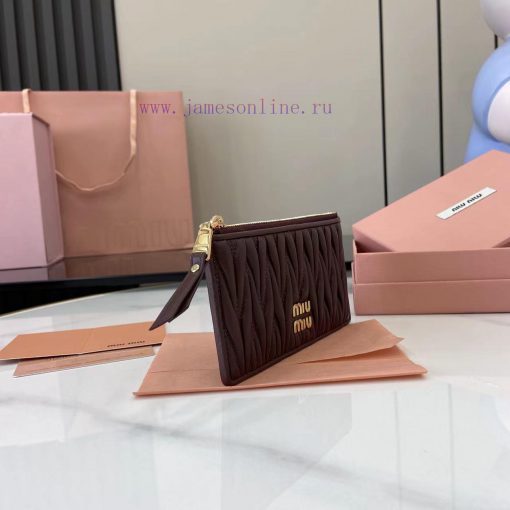 MiuMiu Bags The Latest Pocket Wallet Card Bag Comes With A Complete Set Of Original Packaging Featuring Top qbdmaa5d - Image 7