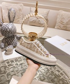 Top Of The Line Dior 2024 Spring/Summer Latest Oblique Classic Embroidered Thick BottomKim Ji S eit7zjul
