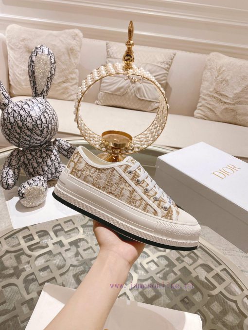 Top Of The Line Dior 2024 Spring/Summer Latest Oblique Classic Embroidered Thick BottomKim Ji S eit7zjul - Image 2