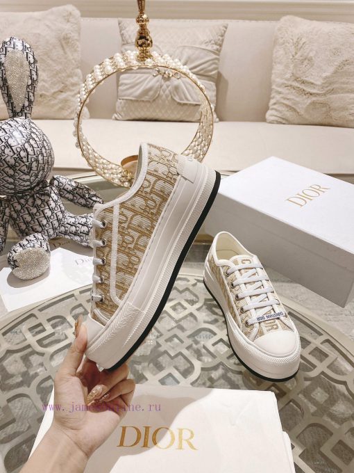 Top Of The Line Dior 2024 Spring/Summer Latest Oblique Classic Embroidered Thick BottomKim Ji S eit7zjul - Image 6