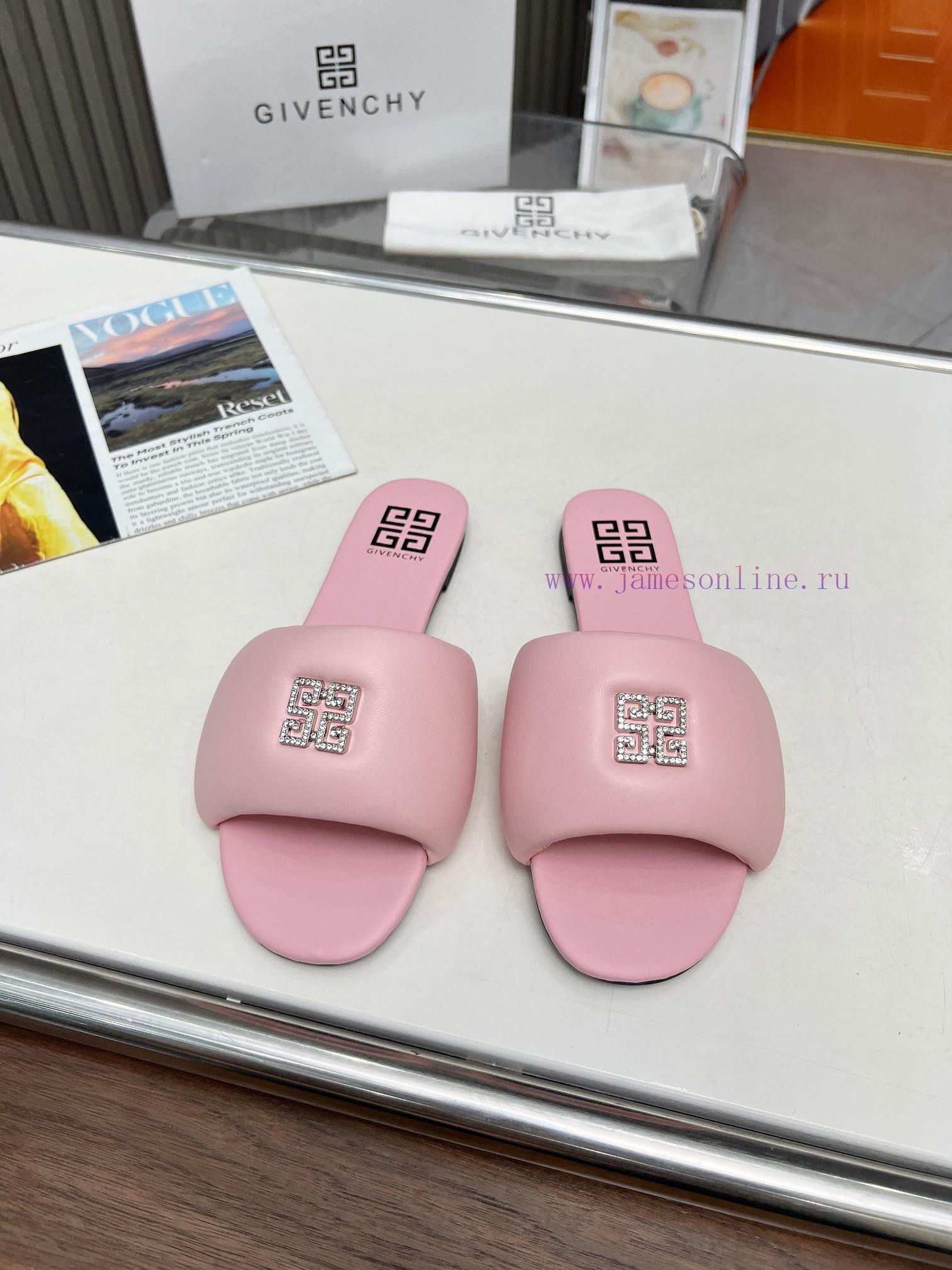Givenchy's 2024 Early Spring/summer New Open Toed Bread Slippers Feature A Diamond Studded Meta cebu0v2n - Image 8