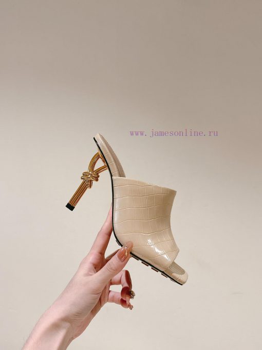 | ²⁰²4 𝐬𝐬  🤍🤎 BV Knot Series Metal Heel Slippers With High Heels~Original Version And 8.5 1:1 S 3yl6qx9u - Image 9