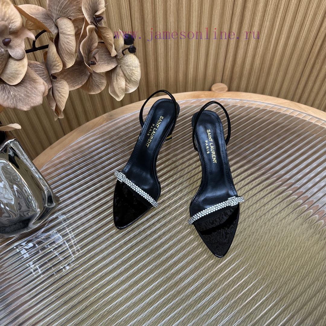 Saint Laurent YSL Yang Shulin 2024 Introduces Luxurious Metal Sandals With Crystal Straps And B cr1ain64 - Image 2