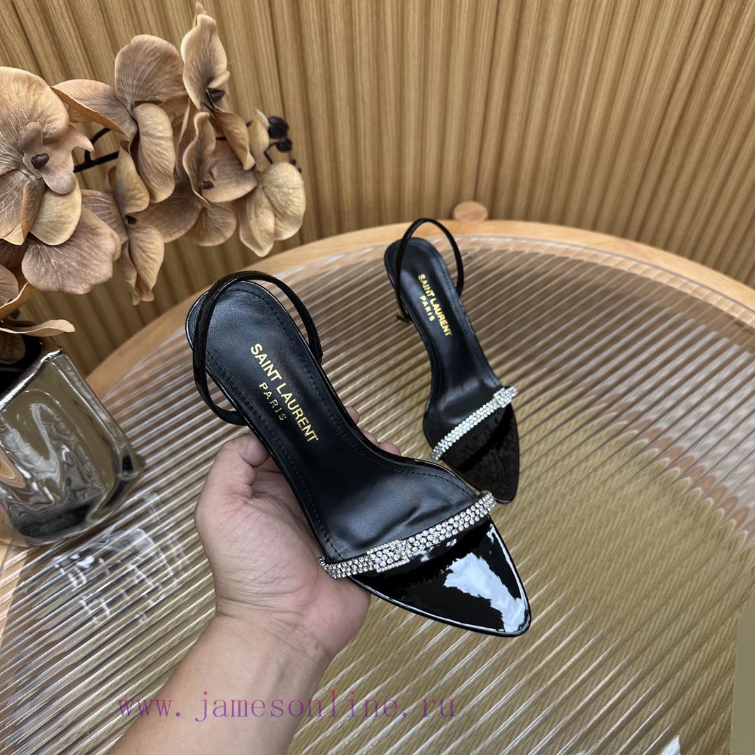 Saint Laurent YSL Yang Shulin 2024 Introduces Luxurious Metal Sandals With Crystal Straps And B cr1ain64 - Image 5