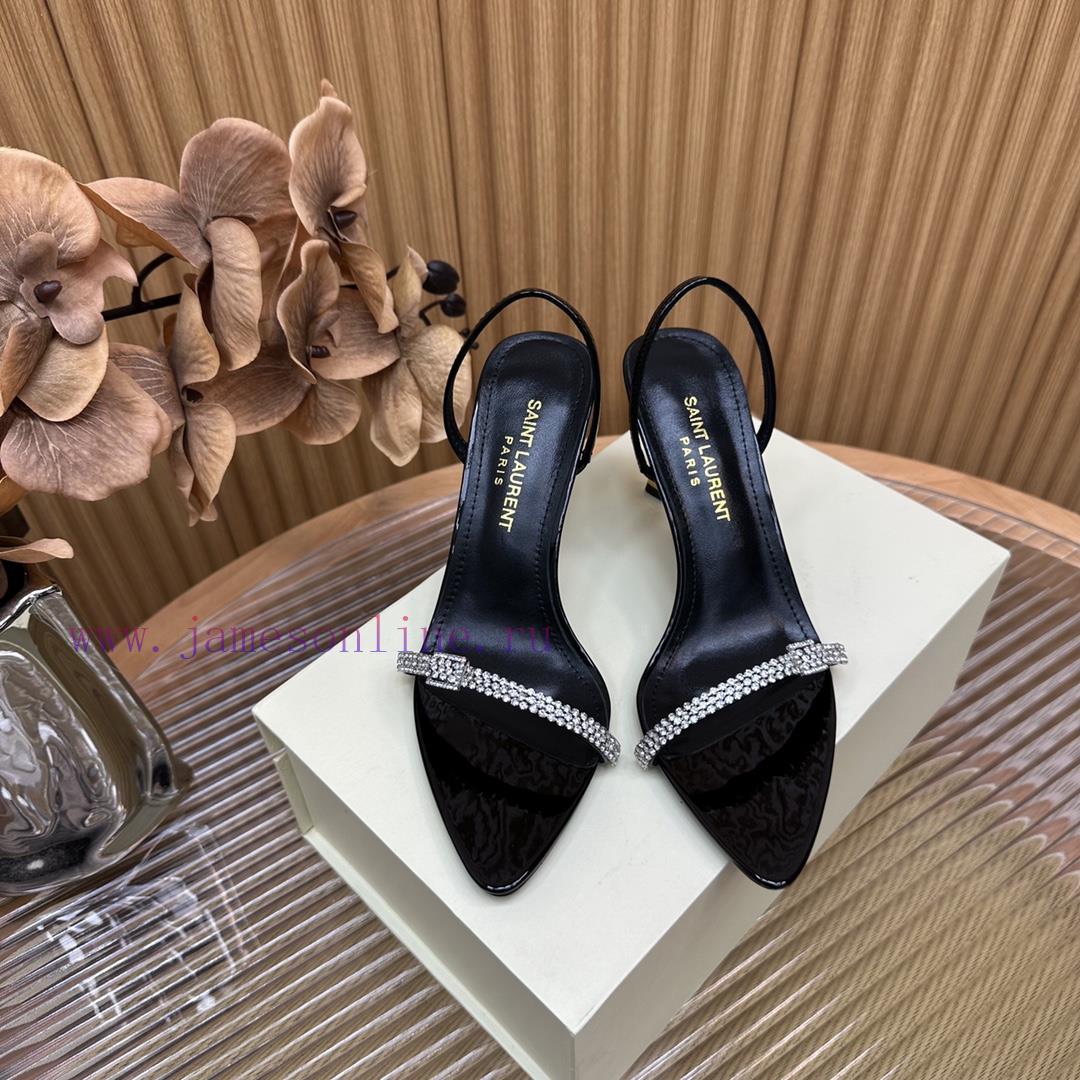 Saint Laurent YSL Yang Shulin 2024 Introduces Luxurious Metal Sandals With Crystal Straps And B cr1ain64 - Image 9