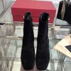 Valentino 24ss Autumn And Winter New Square Toe V-button Short BootsValentino's Top Of The Line q4482wrx