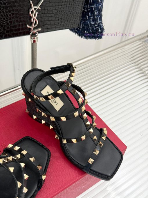 Valentino | Valentino 25ss Spring/Summer New ProductsRivet Wedge SandalsHighly Recommend The Qu p5gm7syc - Image 6