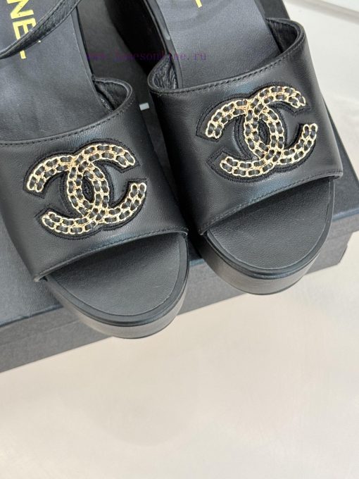 Chanel | Chanel 25P Spring/Summer New ProductsDouble C-chain Thick Soled SandalsPersonalized Fa aew1s01w - Image 8