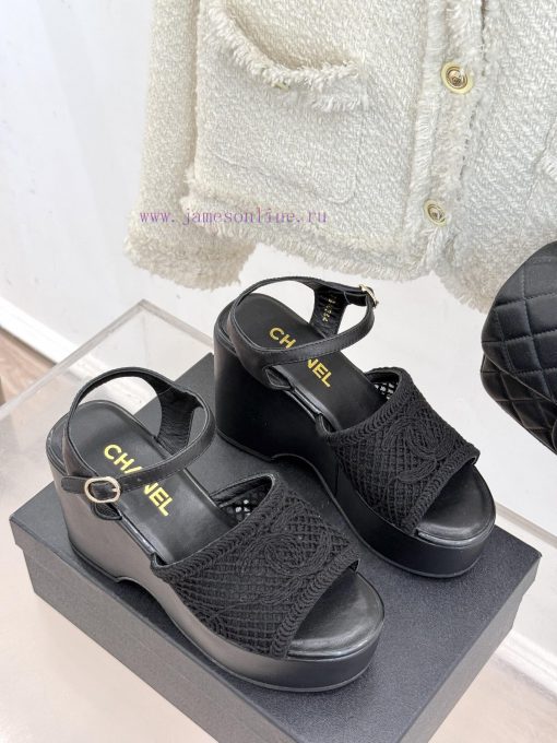 Chanel | Chanel 25P Spring/Summer New ProductsDouble C Hollow Thick Soled SandalsPersonalized F zkdcycrm - Image 4