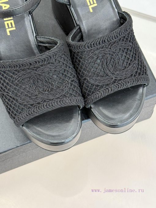 Chanel | Chanel 25P Spring/Summer New ProductsDouble C Hollow Thick Soled SandalsPersonalized F zkdcycrm - Image 8